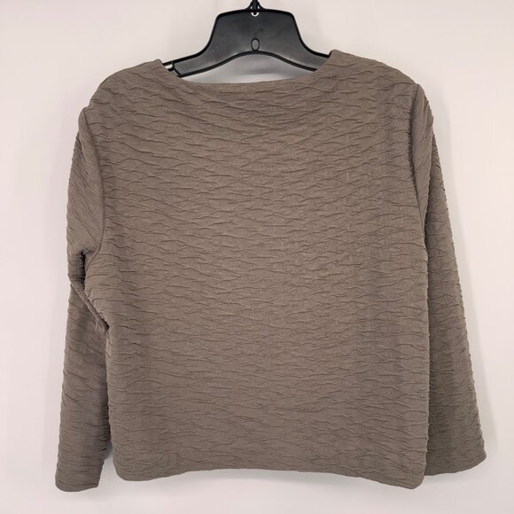 Chicos 2 beige Textured Open Front jacket shrug Size large womens - Picture 8 of 9